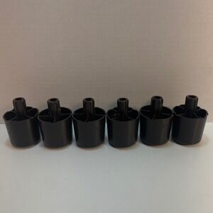 6 Piece Brown Furniture Leg Caps Feet Bottoms For Chair Table Sofa Protection